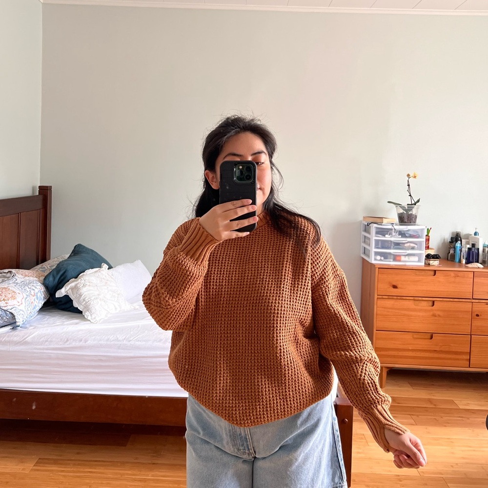 Cozy Brown Knit Sweater
